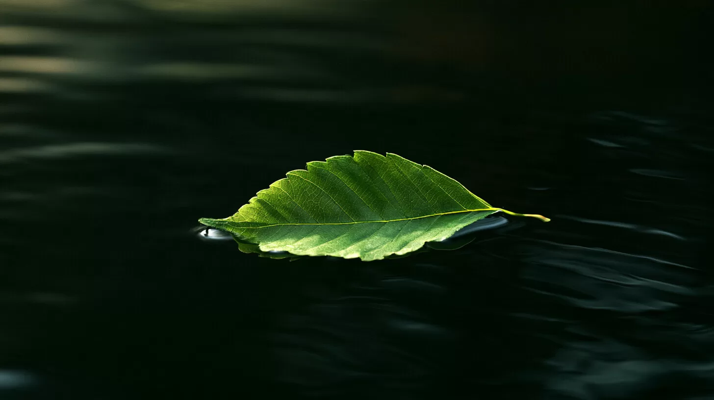잎 한 장 — 잎 한 장만 보세요. 다른 것은 어둠입니다.