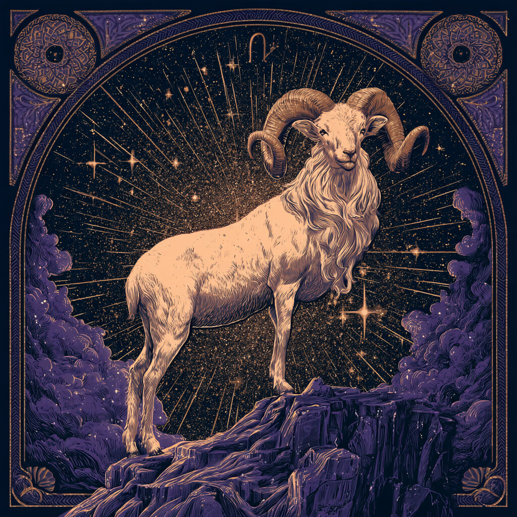 양자리(Aries) 별자리 그림 — 불의 활동궁, 지배행성 화성